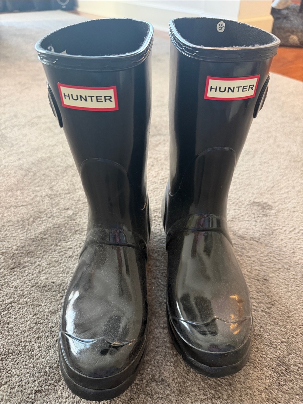 Hunter Black Gloss Rain & Snow Boots